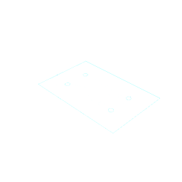 Plate with corner holes